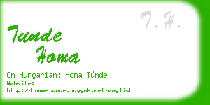 tunde homa business card